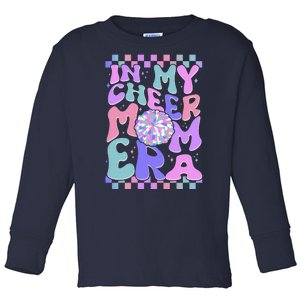 Cute Retro In My Cheer Mom Era Toddler Long Sleeve Shirt