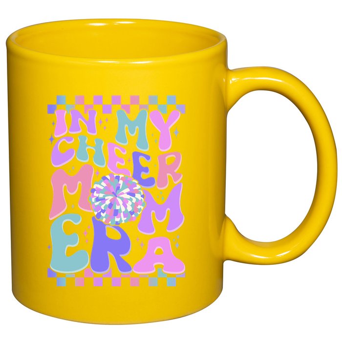 Cute Retro In My Cheer Mom Era 11oz C Handle Ceramic Mug