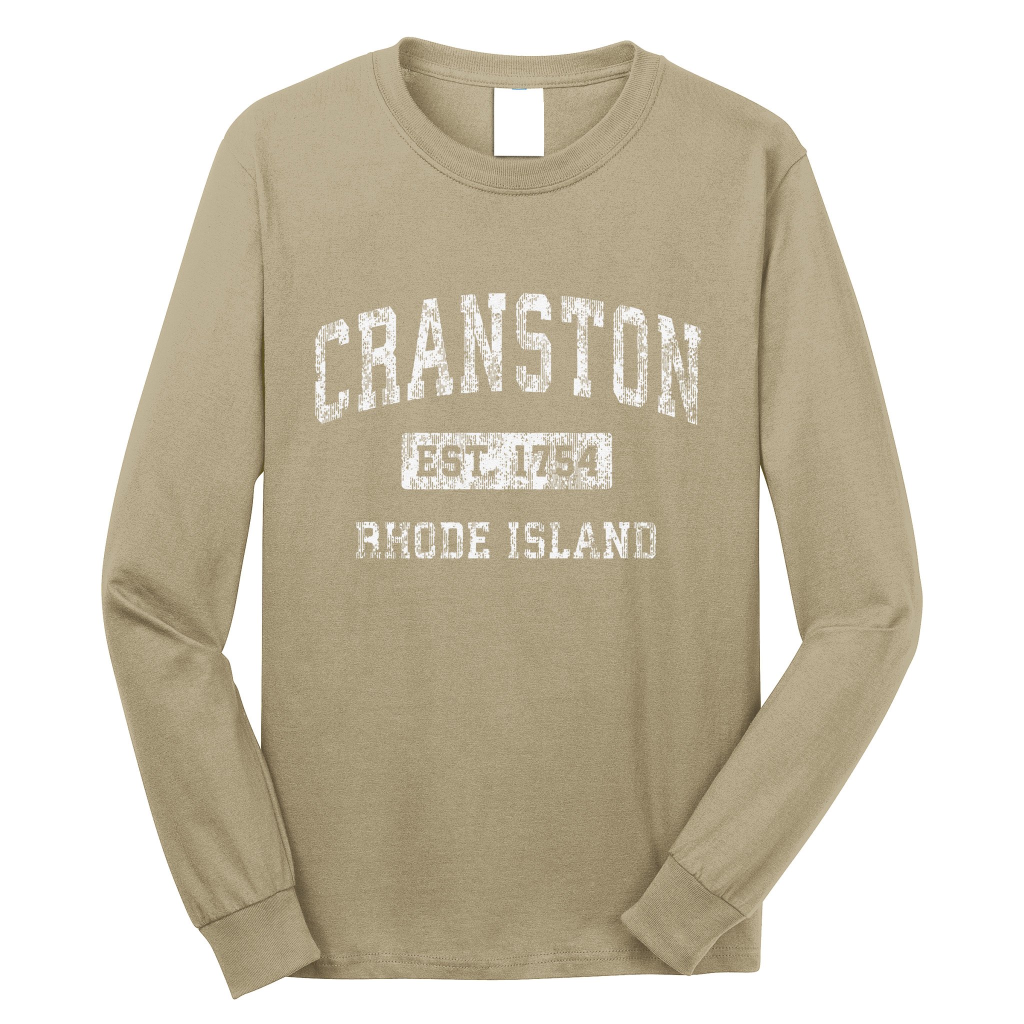 Cranston Rhode Island Ri Vintage Established Long Sleeve Shirt