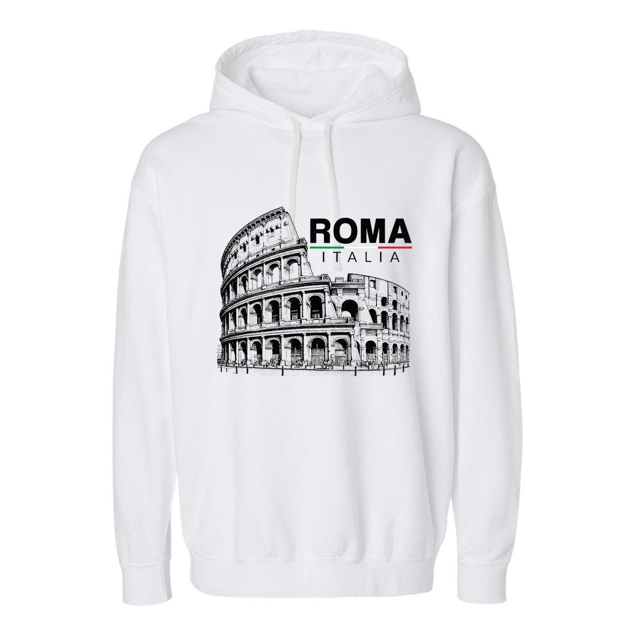 Colosseum Rome Italy Vintage Souvenir Colosseo Roma Italia Garment-Dyed Fleece Hoodie