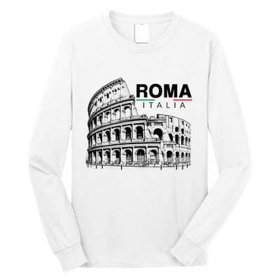 Colosseum Rome Italy Vintage Souvenir Colosseo Roma Italia Long Sleeve Shirt