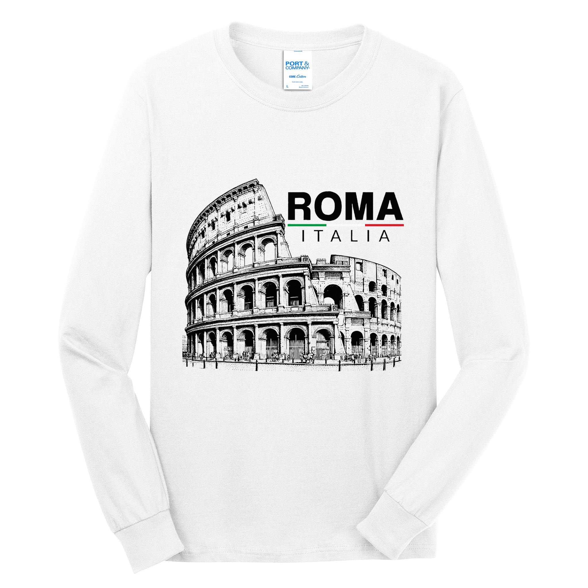 Colosseum Rome Italy Vintage Souvenir Colosseo Roma Italia Tall Long Sleeve T-Shirt
