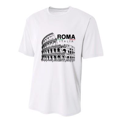 Colosseum Rome Italy Vintage Souvenir Colosseo Roma Italia Youth Performance Sprint T-Shirt