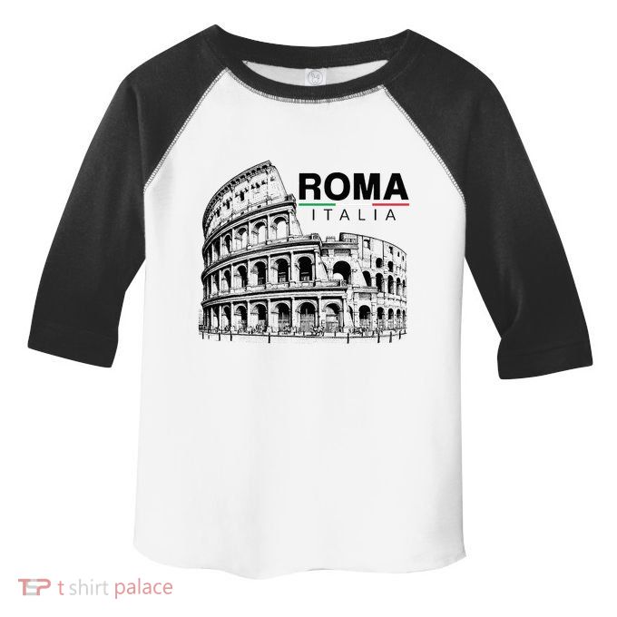 Colosseum Rome Italy Vintage Souvenir Colosseo Roma Italia Toddler Fine Jersey T-Shirt