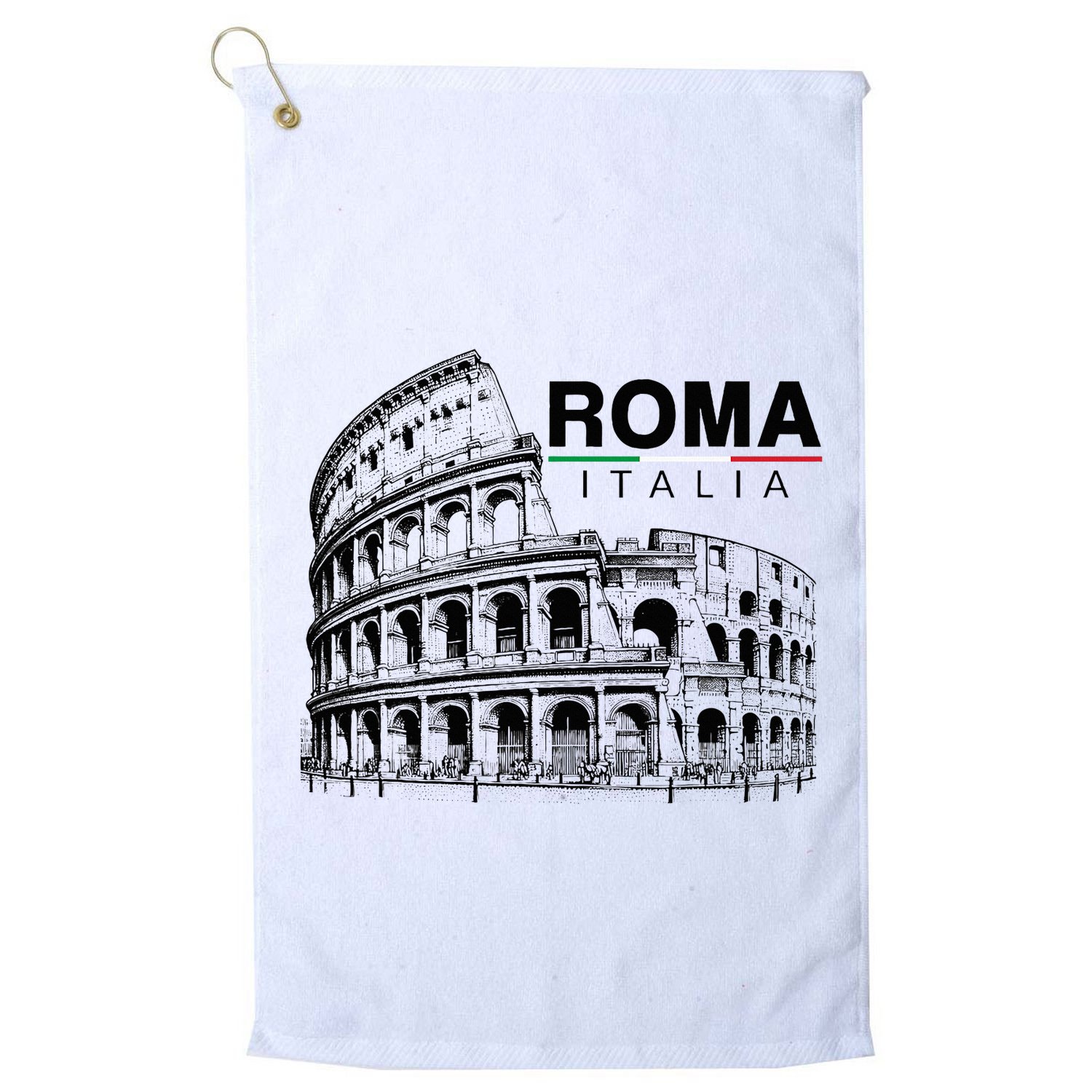 Colosseum Rome Italy Vintage Souvenir Colosseo Roma Italia Golf Towel