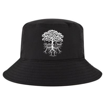 Cool Rooted In Chrisgift Christian Faith Gift Bible Verse Gift Cool Comfort Performance Bucket Hat