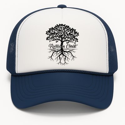 Cool Rooted In Chrisgift Christian Faith Gift Bible Verse Gift Trucker Hat