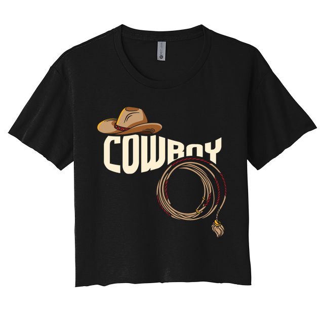 Cow Rodeo I Rodeo Riding Lovers I Cow Gift Crop Top