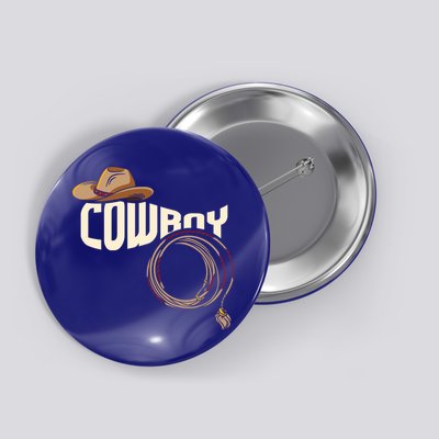 Cow Rodeo I Rodeo Riding Lovers I Cow Gift Button