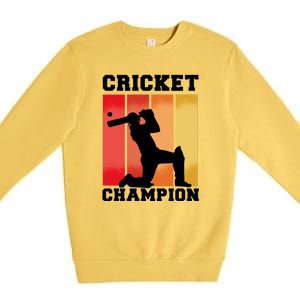 Cricket Player Champion Premium Crewneck Sweatshirt