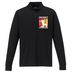 Cricket Player Champion Performance Long Sleeve Polo