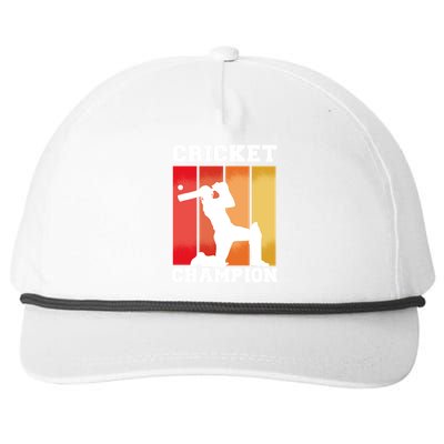 Cricket Player Champion Snapback Five-Panel Rope Hat