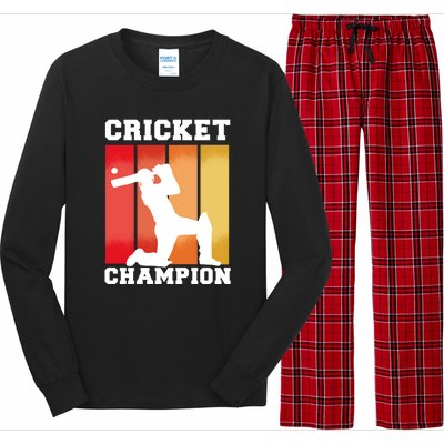 Cricket Player Champion Long Sleeve Pajama Set