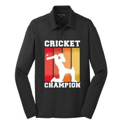 Cricket Player Champion Silk Touch Performance Long Sleeve Polo