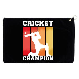 Cricket Player Champion Grommeted Golf Towel