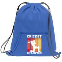 Cricket Player Champion Sweatshirt Cinch Pack Bag