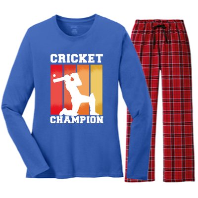 Cricket Player Champion Women's Long Sleeve Flannel Pajama Set 