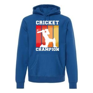 Cricket Player Champion Premium Hoodie