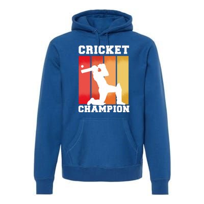 Cricket Player Champion Premium Hoodie