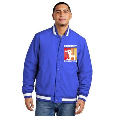 Cricket Player Champion Insulated Varsity Jacket