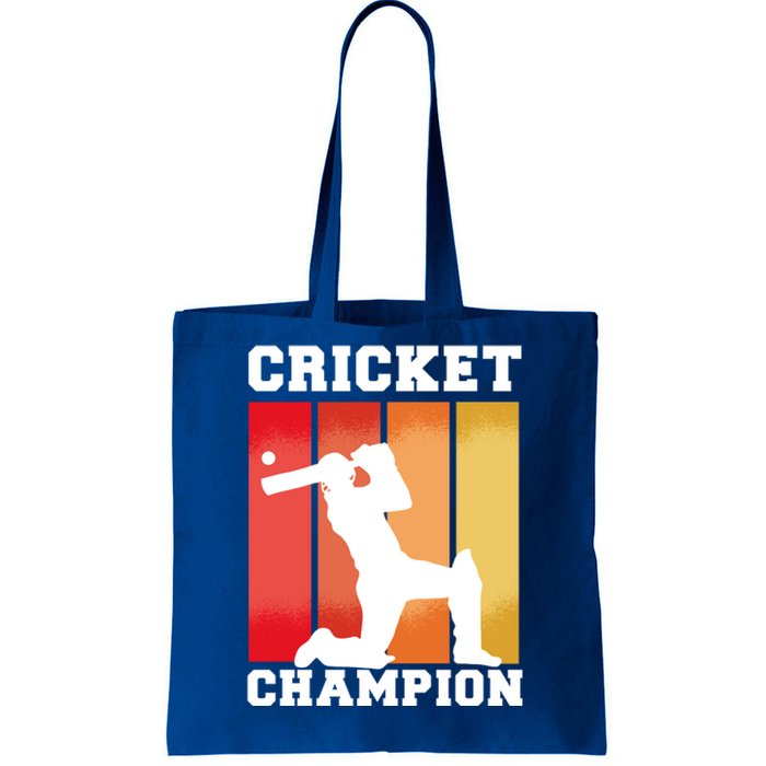 Cricket Player Champion Tote Bag