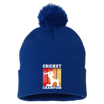 Cricket Player Champion Pom Pom 12in Knit Beanie