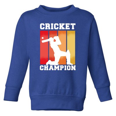 Cricket Player Champion Toddler Sweatshirt