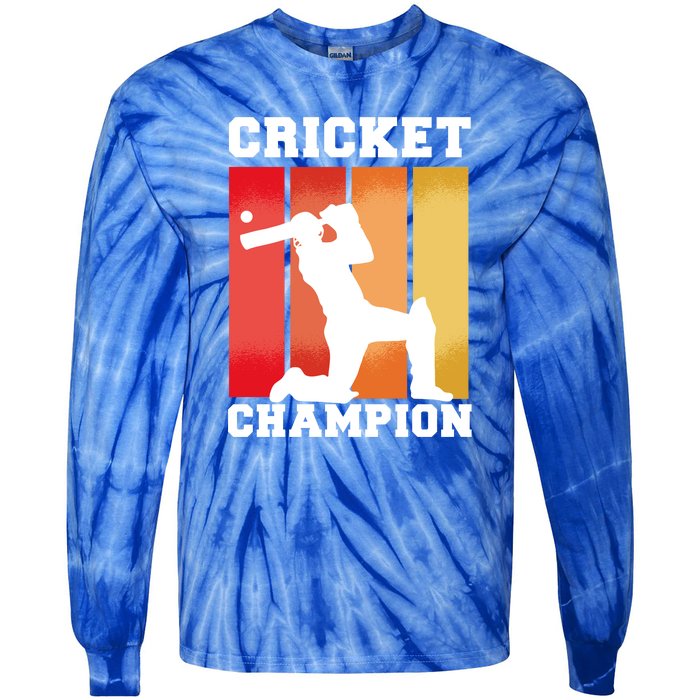 Cricket Player Champion Tie-Dye Long Sleeve Shirt