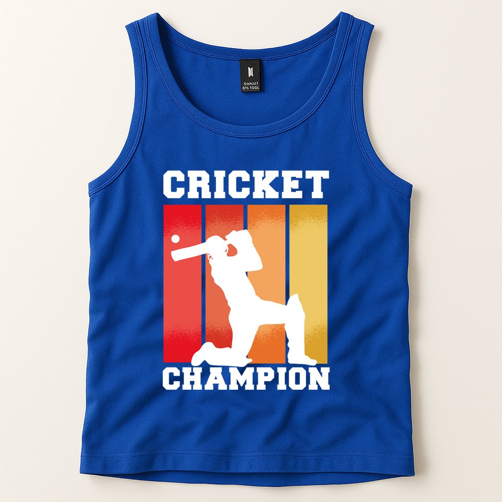 Cricket Player Champion Tank Top