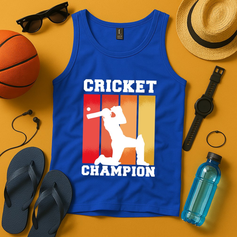 Cricket Player Champion Tank Top