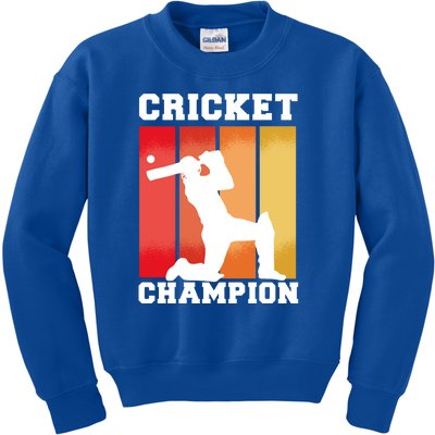 Cricket Player Champion Kids Sweatshirt