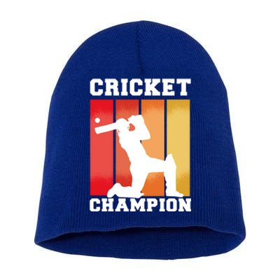 Cricket Player Champion Short Acrylic Beanie