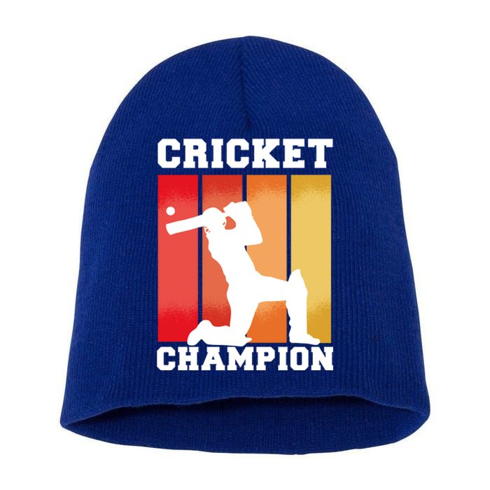 Cricket Player Champion Short Acrylic Beanie