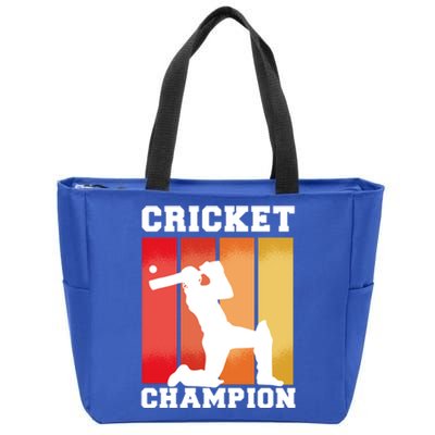 Cricket Player Champion Zip Tote Bag