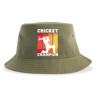 Cricket Player Champion Sustainable Bucket Hat