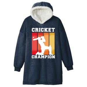 Cricket Player Champion Hooded Wearable Blanket