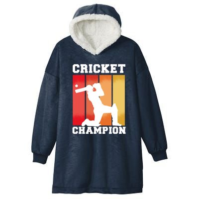 Cricket Player Champion Hooded Wearable Blanket