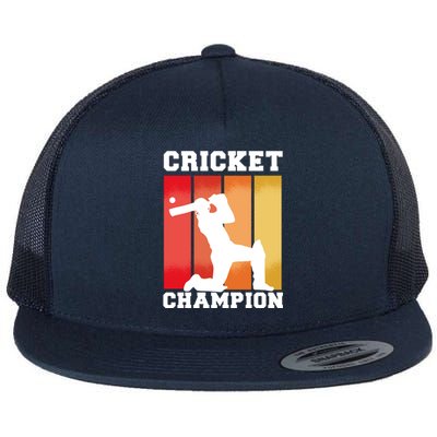 Cricket Player Champion Flat Bill Trucker Hat