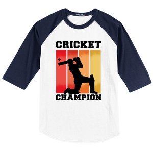 Cricket Player Champion Baseball Sleeve Shirt