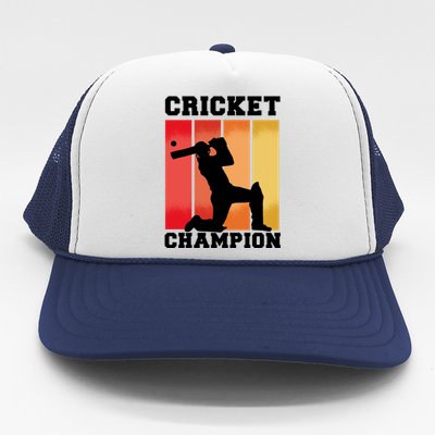 Cricket Player Champion Trucker Hat