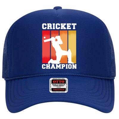 Cricket Player Champion High Crown Mesh Back Trucker Hat