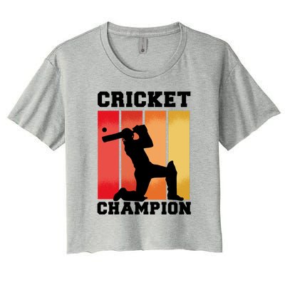 Cricket Player Champion Women's Crop Top Tee