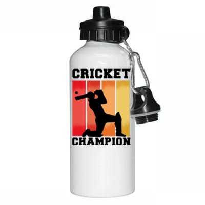 Cricket Player Champion Aluminum Water Bottle