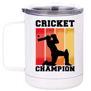 Cricket Player Champion 12 oz Stainless Steel Tumbler Cup