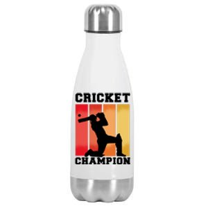 Cricket Player Champion Stainless Steel Insulated Water Bottle