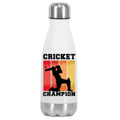 Cricket Player Champion Stainless Steel Insulated Water Bottle