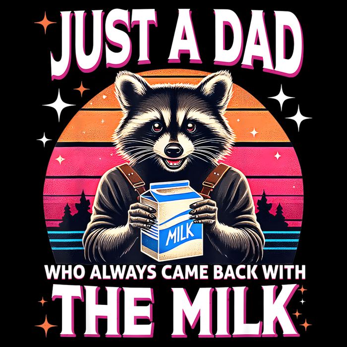 Cute Raccoon Just A Dad Who Always Came Back With The Milk Cooling Performance Crew T-Shirt