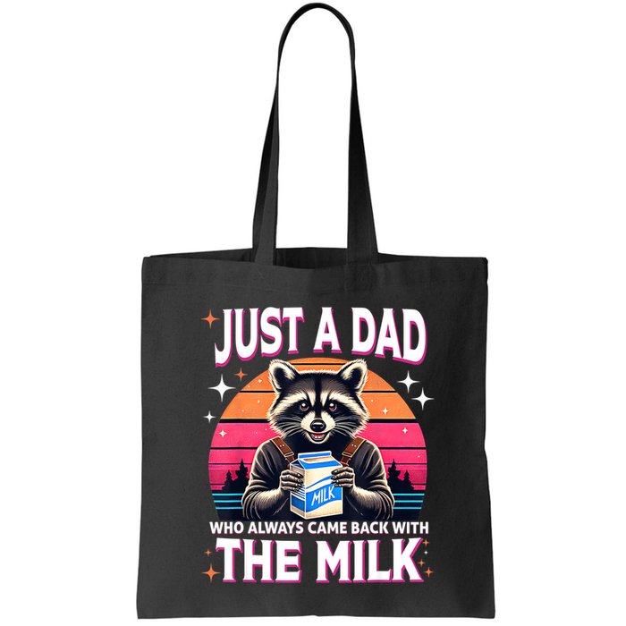 Cute Raccoon Just A Dad Who Always Came Back With The Milk Bag