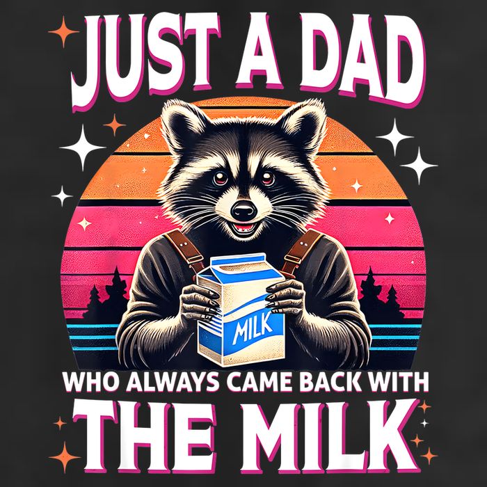 Cute Raccoon Just A Dad Who Always Came Back With The Milk Golf Towel
