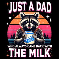 Cute Raccoon Just A Dad Who Always Came Back With The Milk Wool Snapback Cap